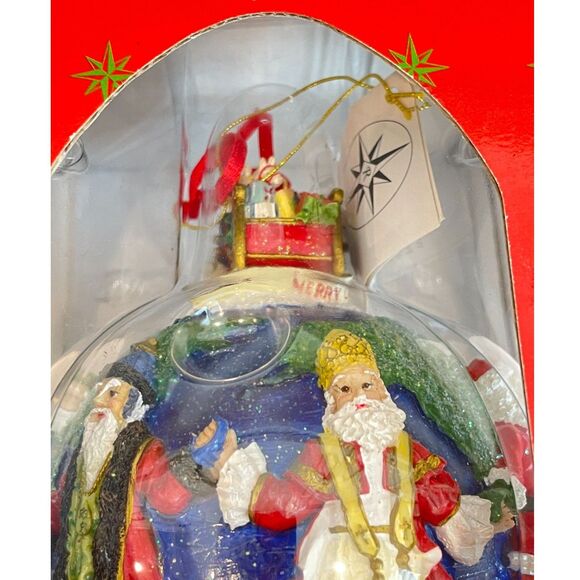 NIB Christopher Radko Vintage Santas Around the World Christmas Tree Ornament - Picture 7 of 8